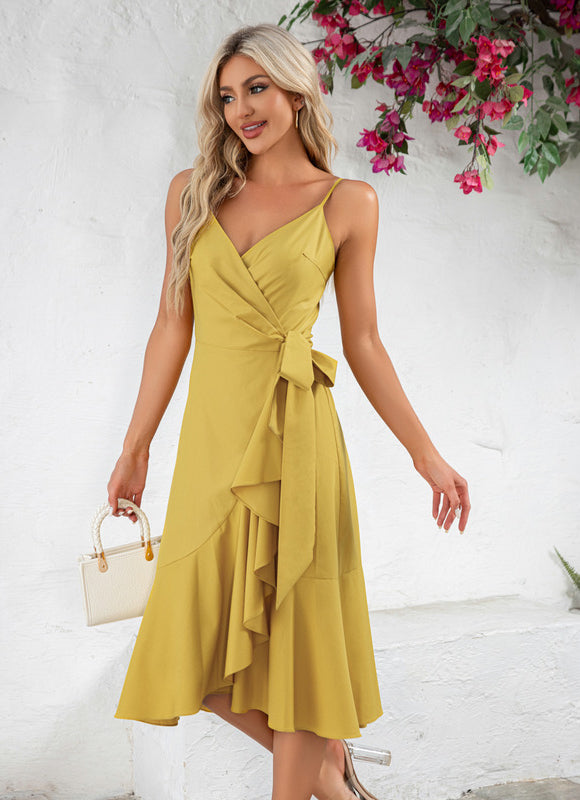 Robe de Soirée Jaune Flottante - gallery 4