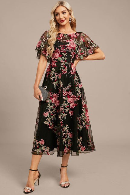 Robe de Soirée Nocturne Florale - gallery 3