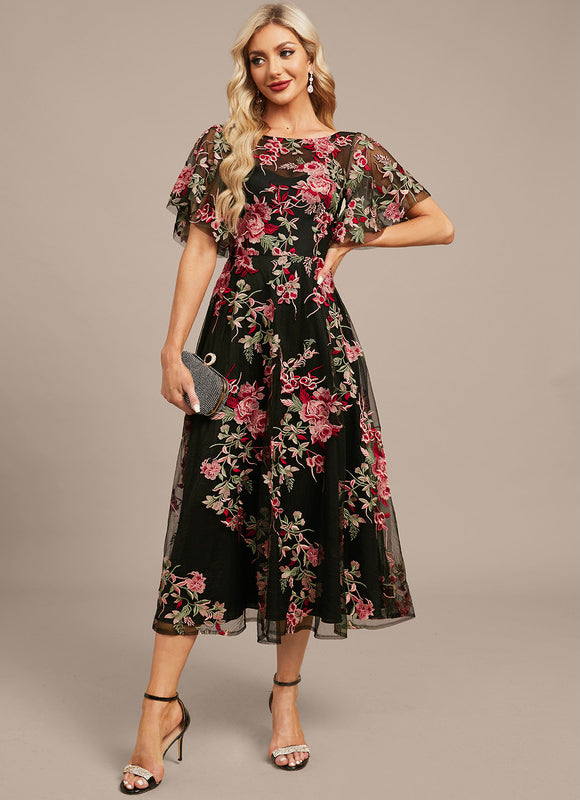 Robe de Soirée Nocturne Florale - gallery 3