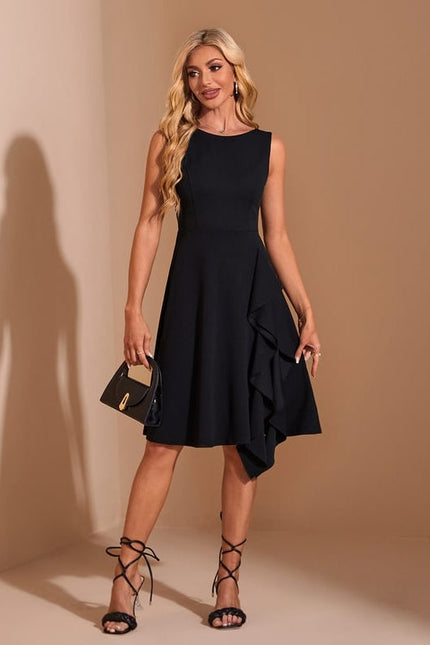 Robe de Soirée Noire Fluide - gallery 3