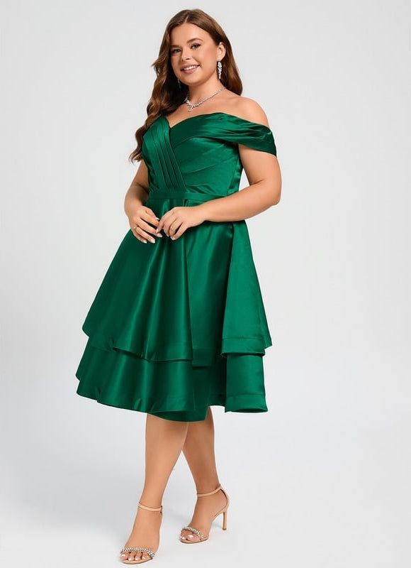 Robe de Soirée Satinée Courte - gallery 7