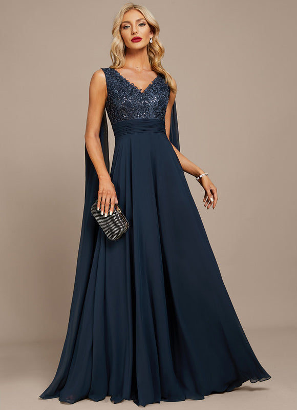 Robe de Soirée Élégance Marine - gallery 3