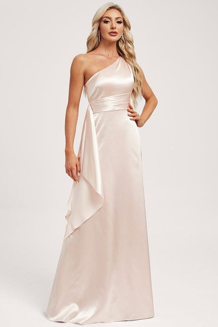 Robe de Soirée Bleu Satiné Élégant - gallery 2