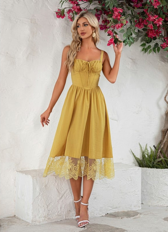 Robe de Soirée Jaune Éclatante - gallery 4