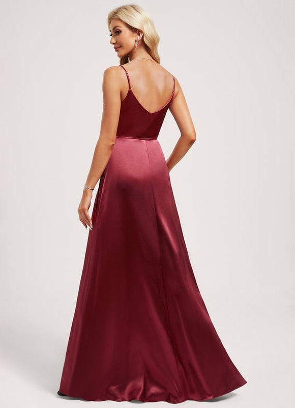 Robe de Soirée Dorée Fluide - gallery 4