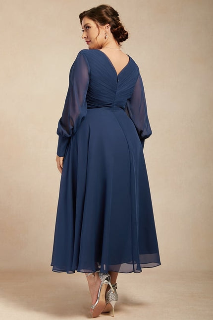 Robe De Soirée Grande Taille Mousseline - gallery 9