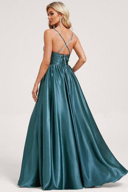 Robe de Soirée Dorée Fluide - gallery 5