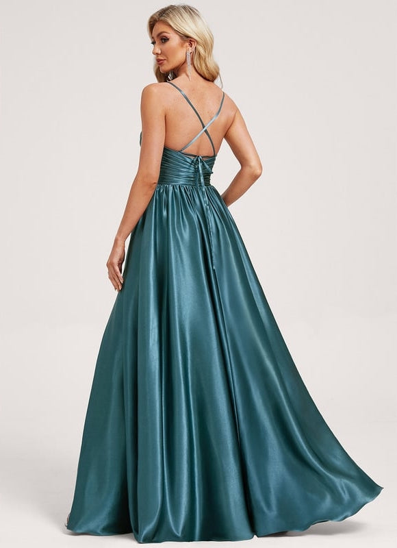 Robe de Soirée Dorée Fluide - gallery 5