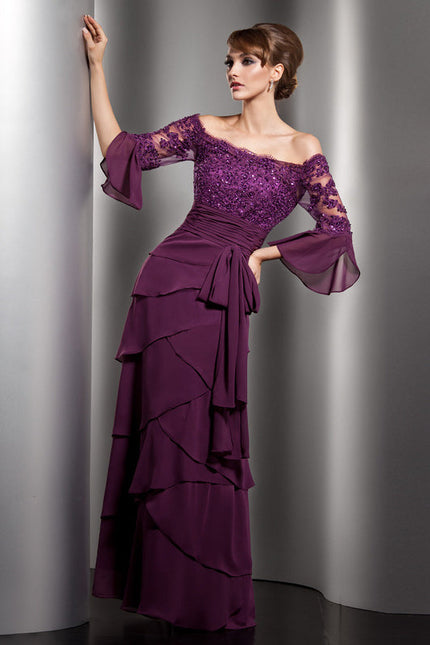 Robe de Soirée Violet Opulence