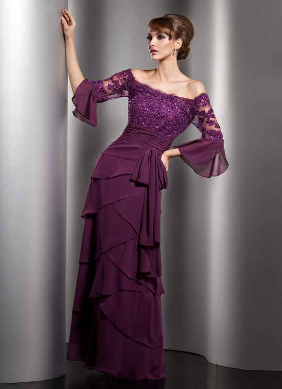 Robe de Soirée Violet Opulence