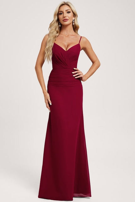 Robe de Soirée Rouge Intense Élégance