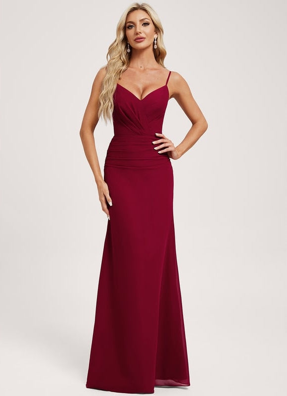 Robe de Soirée Rouge Intense Élégance