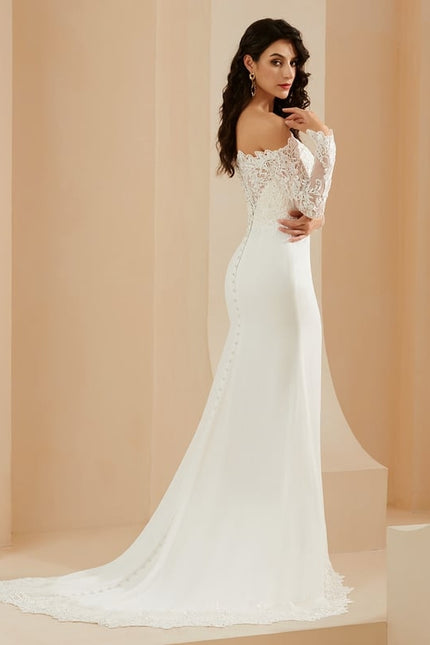 Robe de Soirée Écrue Dentelle - gallery 5