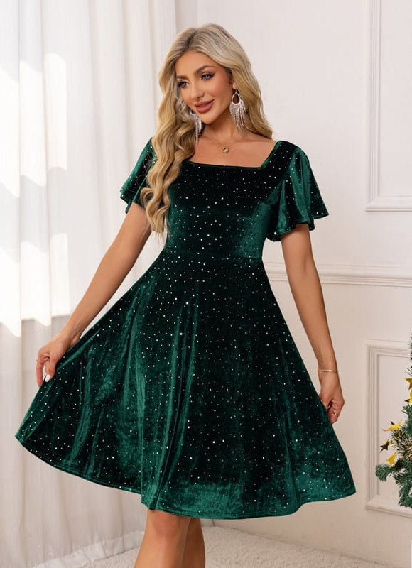 Robe de Soirée Étoilée Velours