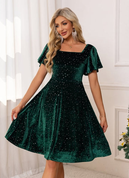 Robe de Soirée Étoilée Velours