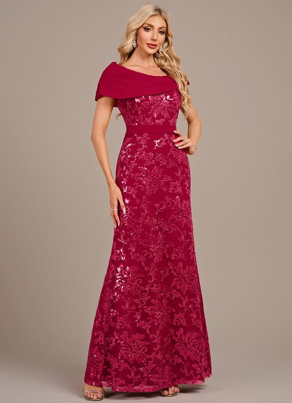 Robe de Soirée Rouge Floral Chic - gallery 4