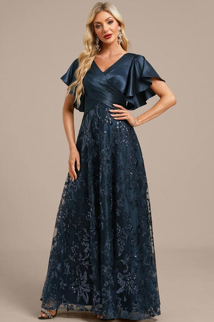 Robe De Soirée En Satin Duchesse - gallery 4