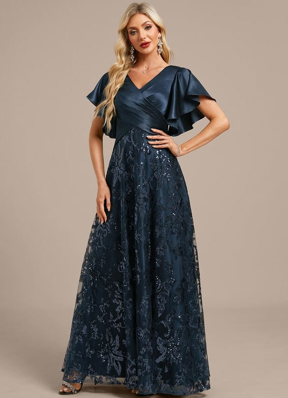Robe De Soirée En Satin Duchesse - gallery 4