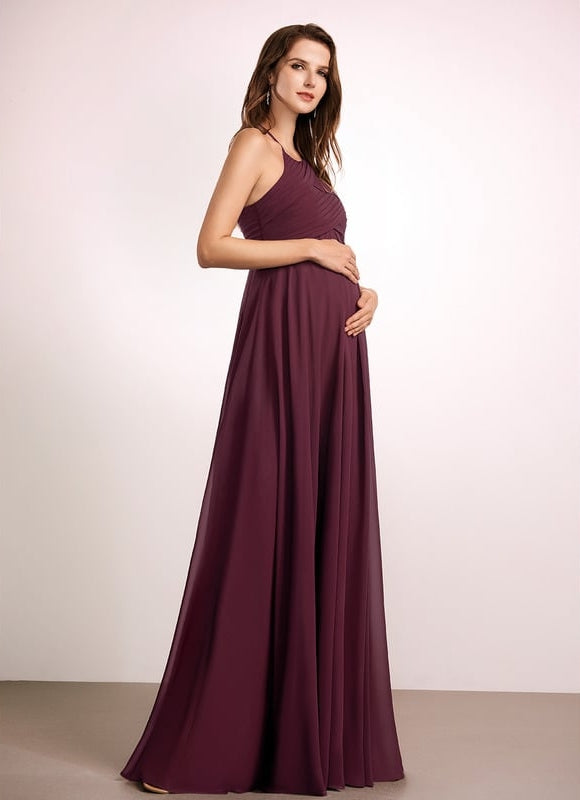 Robe de Soirée Longue Aubergine - gallery 5