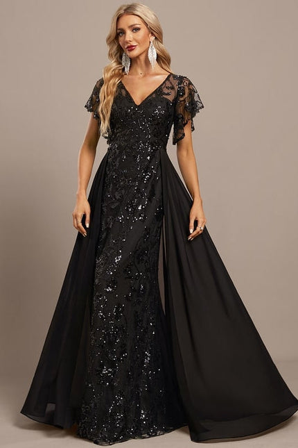 Robe De Soirée Paillette Dos Nu - gallery 3