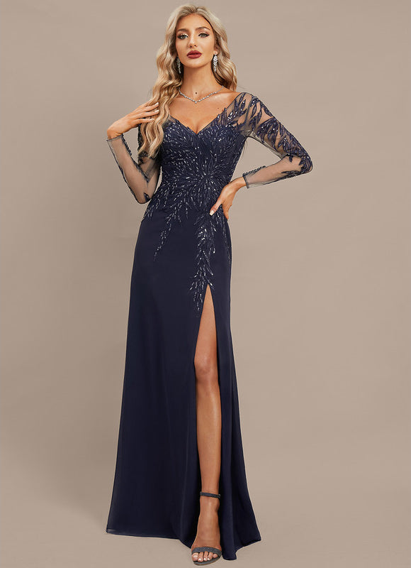 Robe de Soirée Velours Ébène - gallery 4