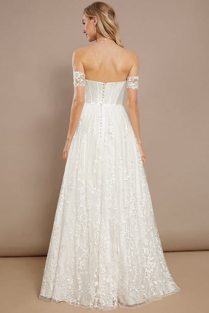 Robe de Soirée Rêve Floral Satiné - gallery 5
