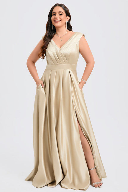 Robe de Soirée Satin Mauve Élégant - gallery 9
