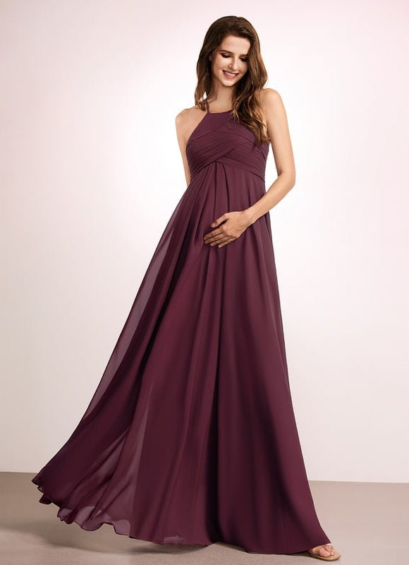 Robe de Soirée Longue Aubergine