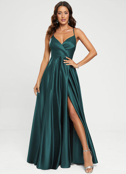 Robe de Soirée Satin Éclairée