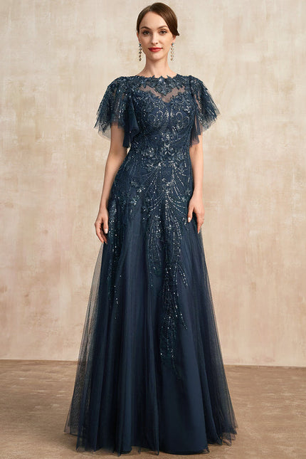 Robe de Soirée Marine Étoilée - gallery 1