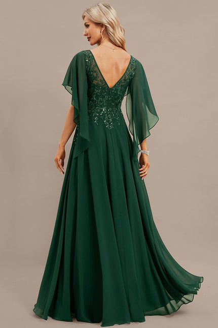 Robe de Soirée Verte Fluidité - gallery 6