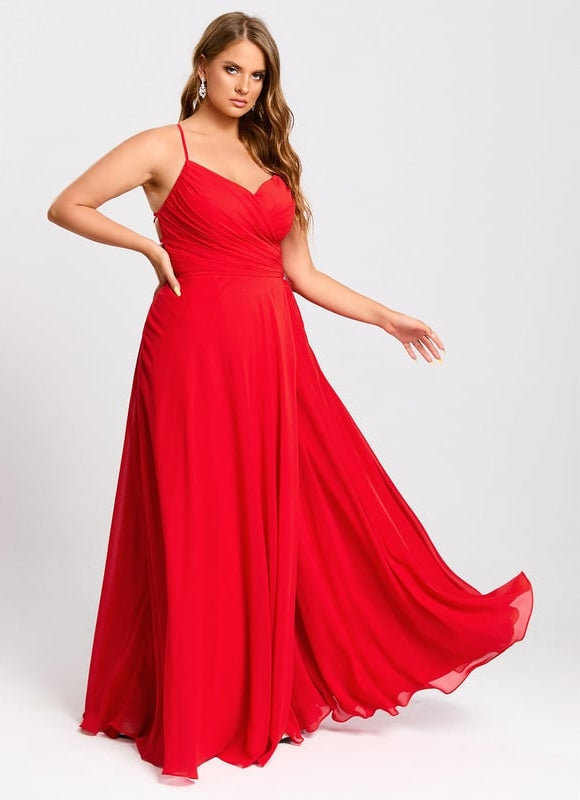 Robe de Soirée Rouge Élégance Satinée - gallery 8