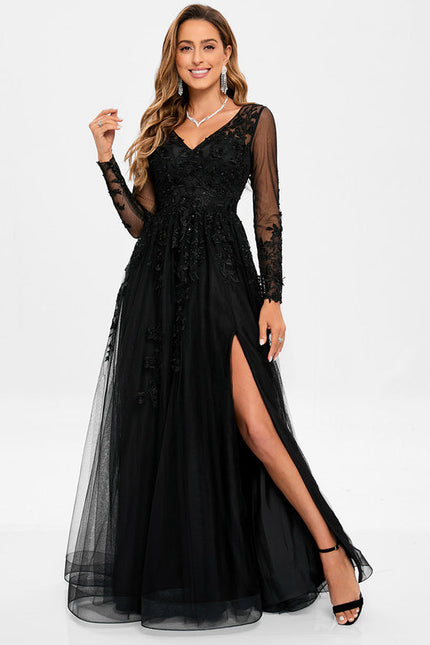 Robe de Soirée Noir Étoilé