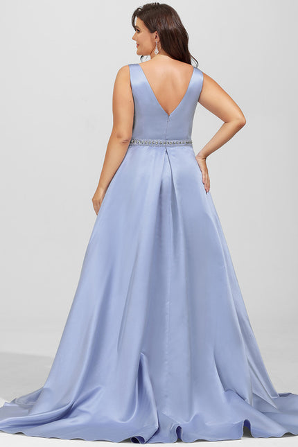 Robe de Soirée Céleste Satiné - gallery 9