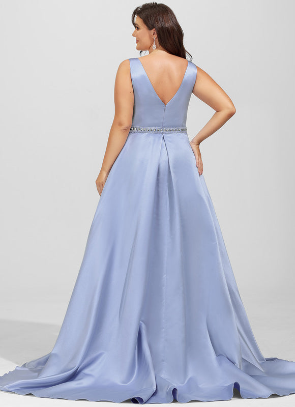 Robe de Soirée Céleste Satiné - gallery 9