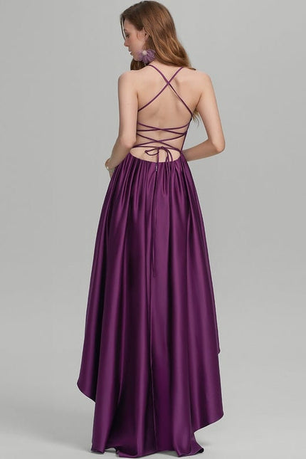 Robe de Soirée Satin Daméthyste - gallery 2