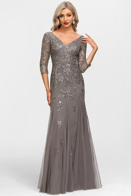 Robe de Soirée Argentée Lumineuse