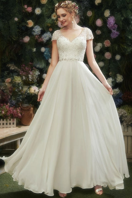 Robe de Soirée Éthérée Blanc