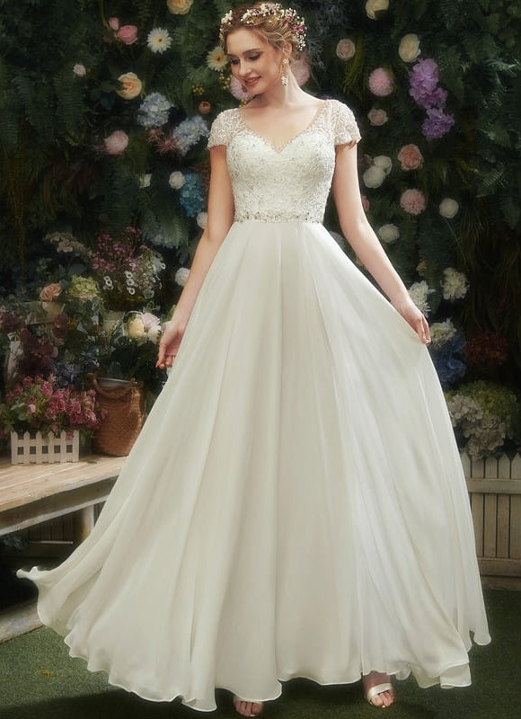 Robe de Soirée Éthérée Blanc