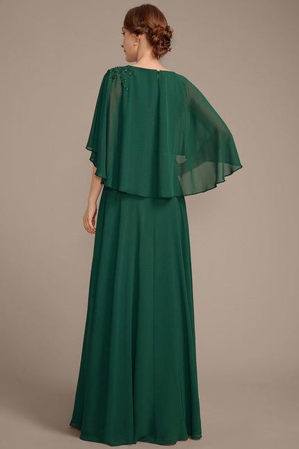 Robe de Soirée Satin Vert Épuré - gallery 7