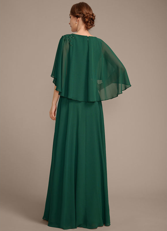 Robe de Soirée Satin Vert Épuré - gallery 7