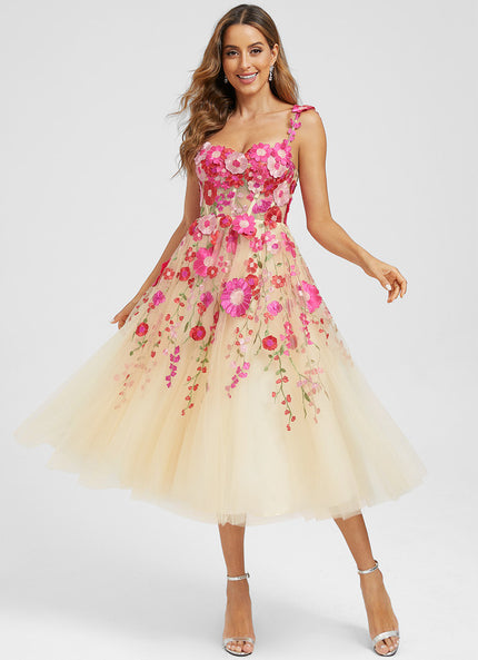Robe de Soirée Fleurie Lumineuse