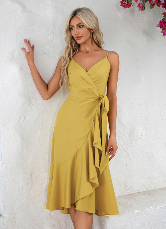 Robe de Soirée Jaune Flottante - gallery 1