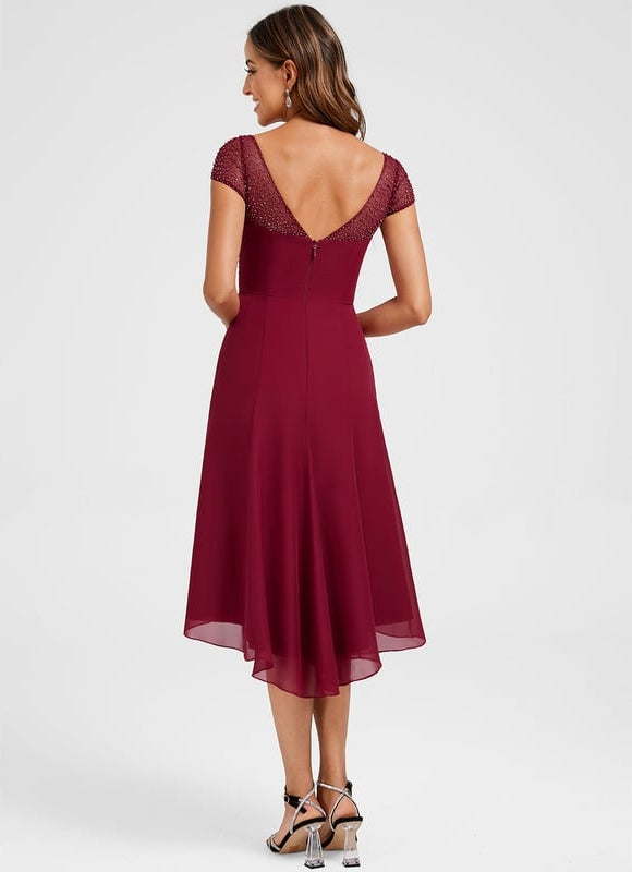 Robe de Soirée Bourgogne Fluide - gallery 5