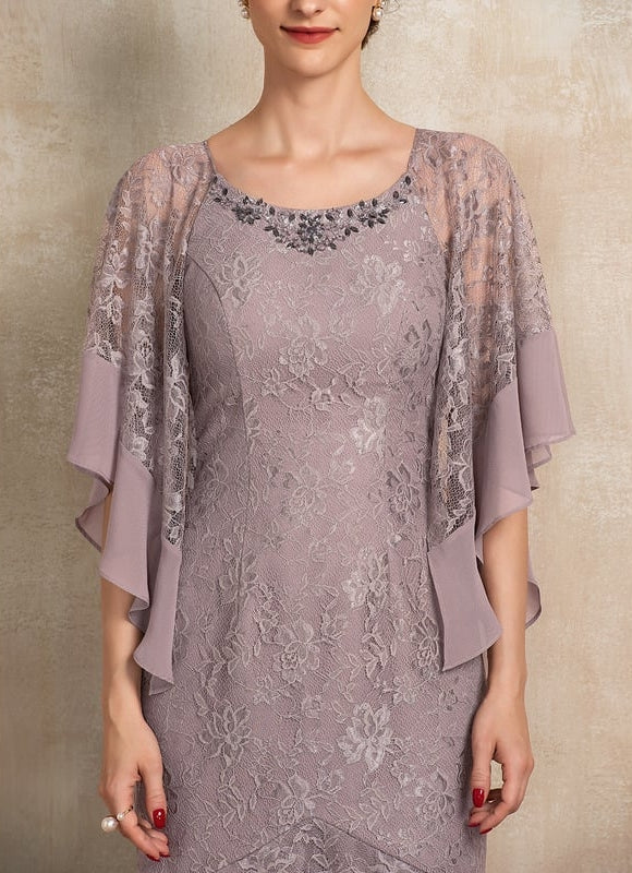 Robe de Soirée Velours Lavande - gallery 5