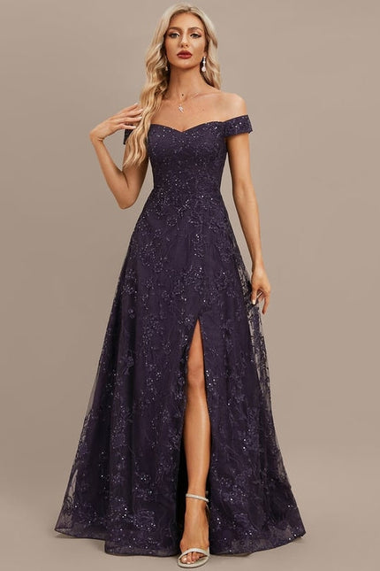 Robe de Soirée Satin Nuit Mystique - gallery 1