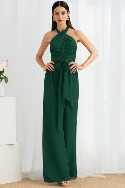 Robe de Soirée Chiffon Émeraude - gallery 8
