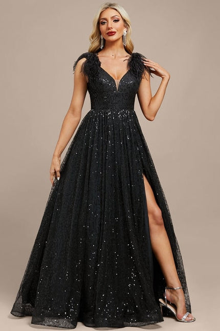 Robe De Soirée Noire Dentelle - gallery 6