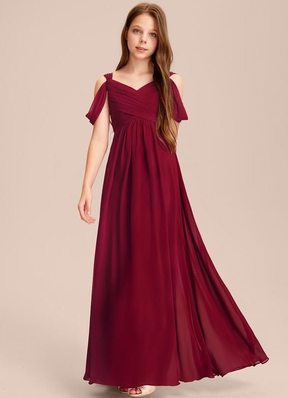 Robe de Soirée Flottante Cerise - gallery 2