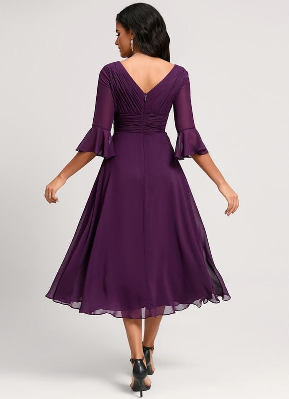 Robe de Soirée Florale Marine - gallery 9